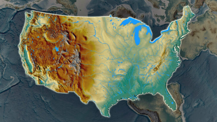 Relief Map Of USA