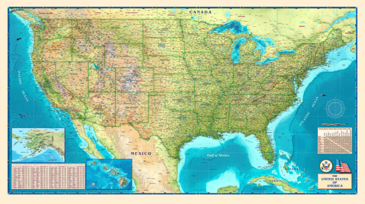 Physical Map USA