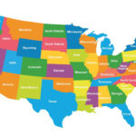 USA Political Map Colored Regions Map Mappr