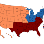 Usa S Population Divided Into Three North South West North America