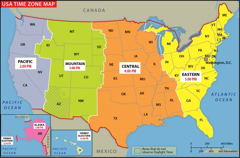 USA Time Zone Map Simplia LearnDash