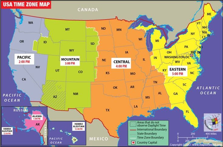 USA Time Zone Map Time Zone Map United States Map Time Zones