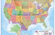 USA Wall Map Political