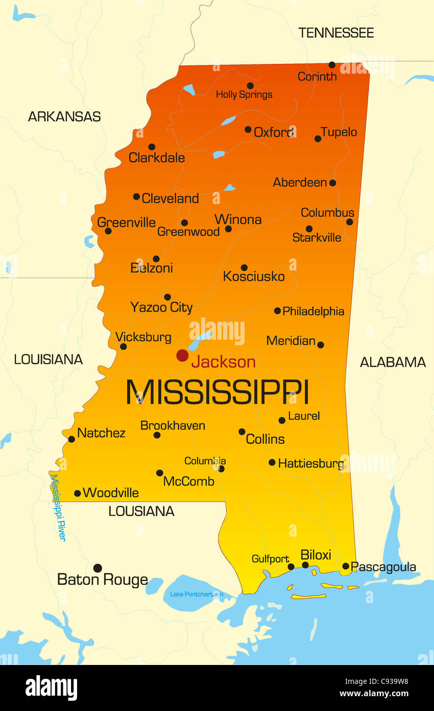 Physical Map Of Mississippi Ezilon Maps Printable Map Of Usa 0420