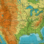 Vintage United States Map Large US America Map