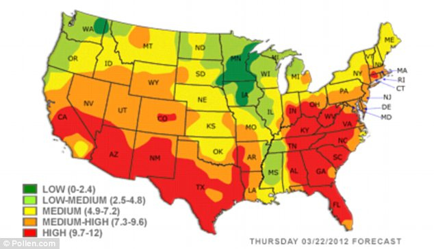 Pollen Map USA
