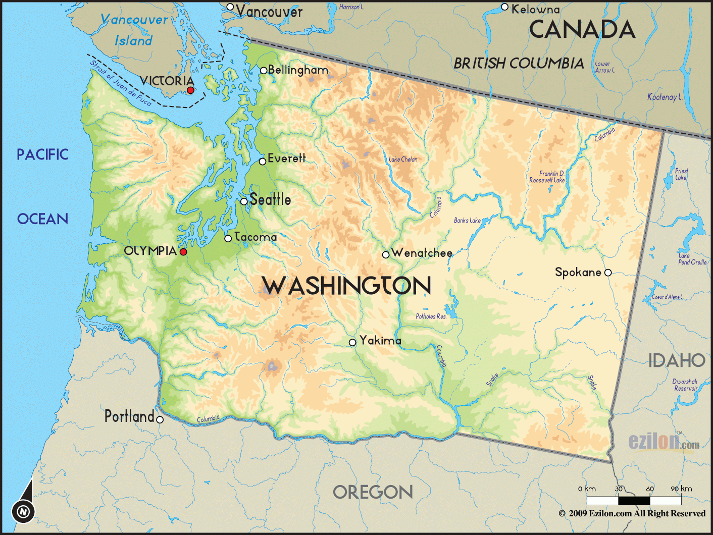 Washington Map Tripsmaps