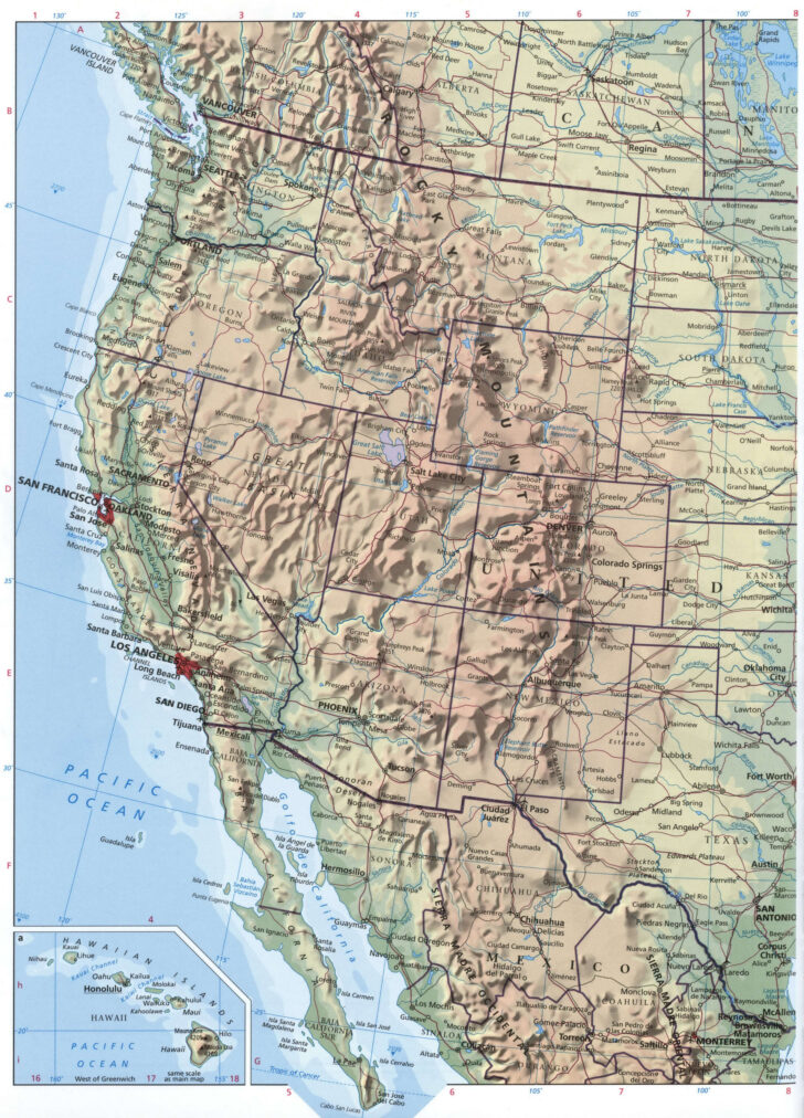 West Coast USA Map