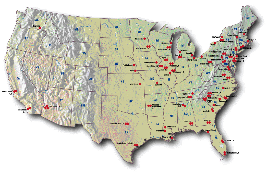 Where Are All The Nuclear Power Plants In The US Crasstalk