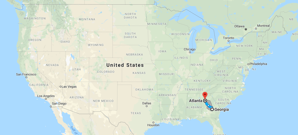 Where Is Atlanta Located In Georgia Where Is Map