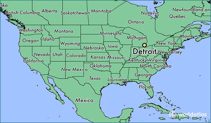 Detroit USA Map
