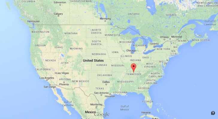 Nashville In USA Map