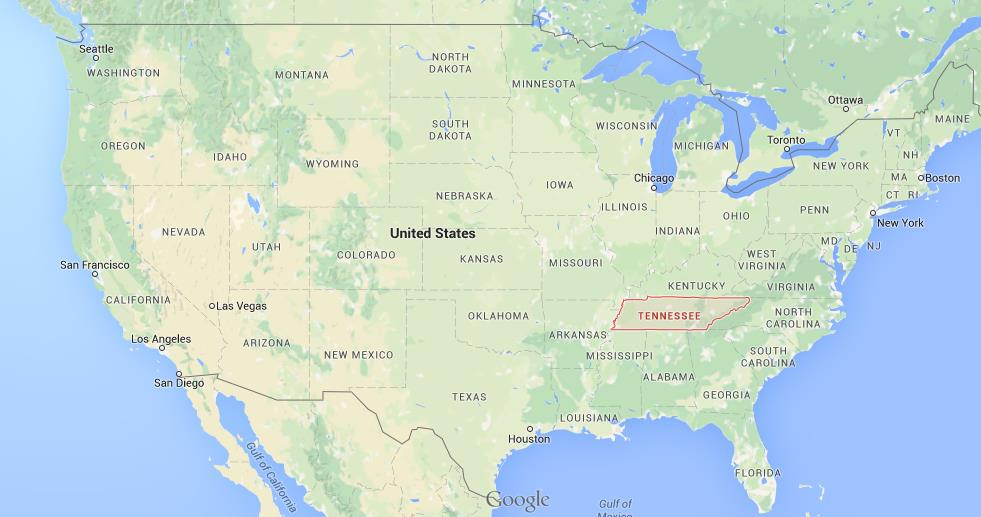 Where Is Tennessee On USA Map