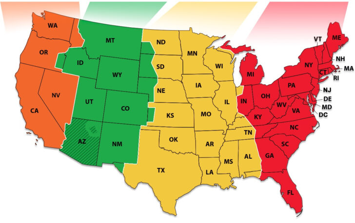 USA Map Zones