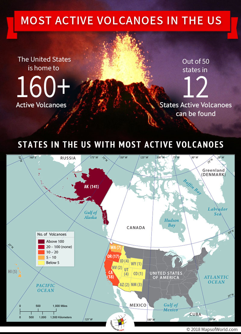Volcanic Map Of USA | Printable Map Of USA