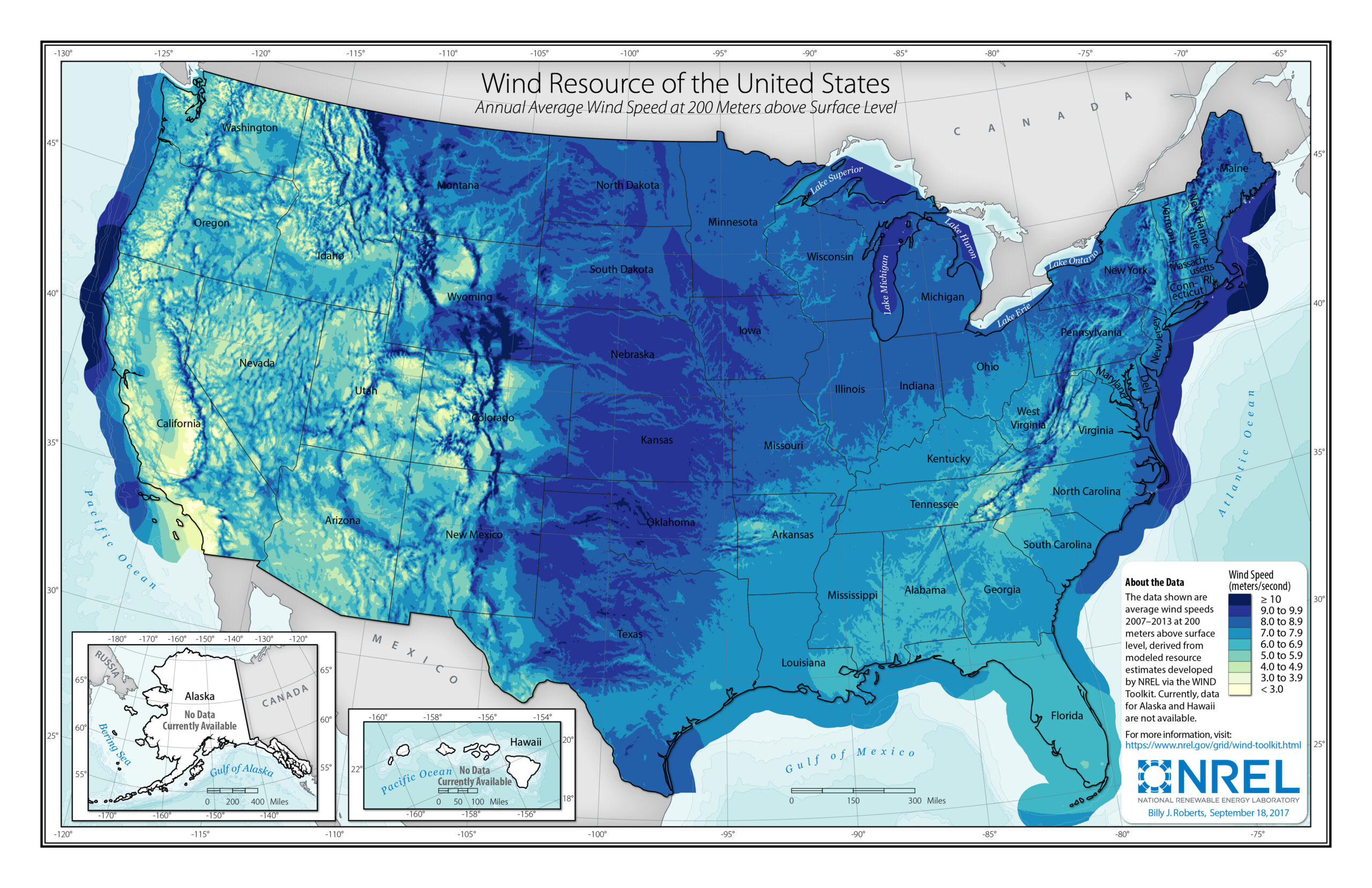 Wind Resource Data Tools And Maps Geospatial Data Science NREL