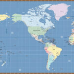 World Map US Miller Map Digital Creative Force