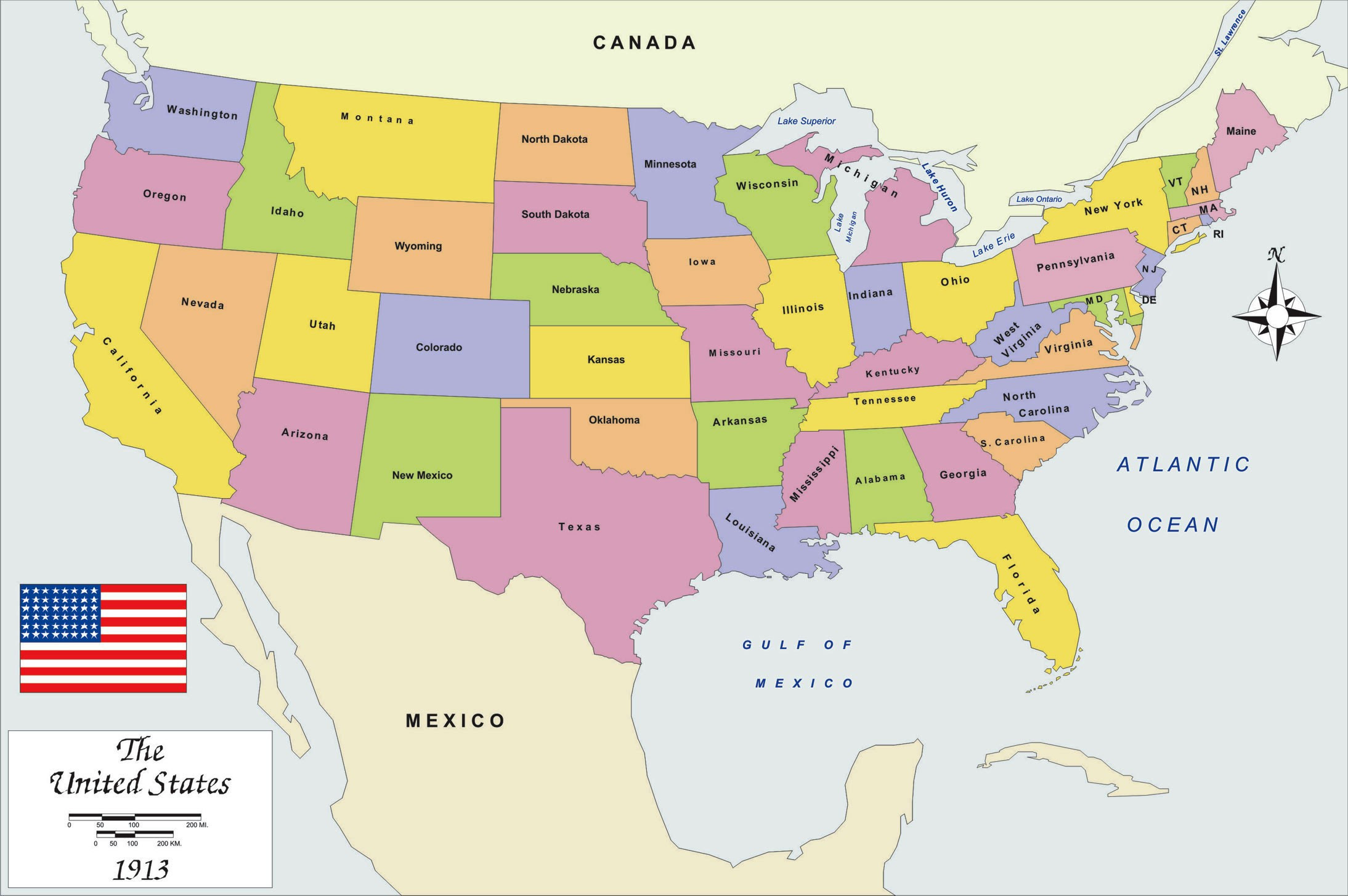 Free Map Of USA Printable | Printable Map Of USA