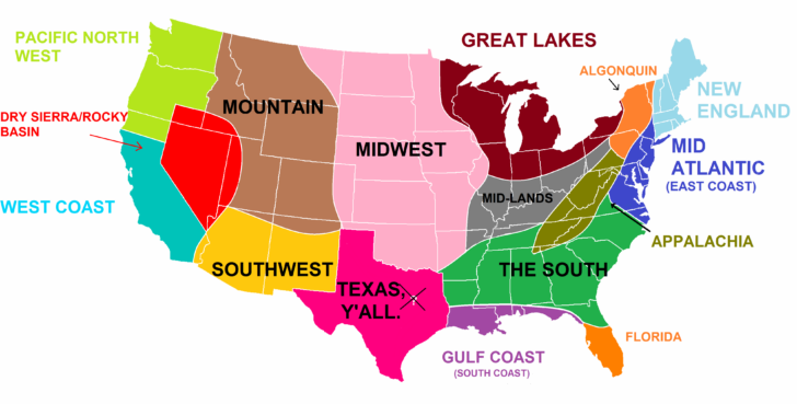 Mid West USA Map