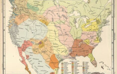 1650 US Map Of Native American Indian Tribes Linguistic Stocks