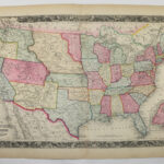 1860 United States Map Original Mitchell Map Of United Etsy