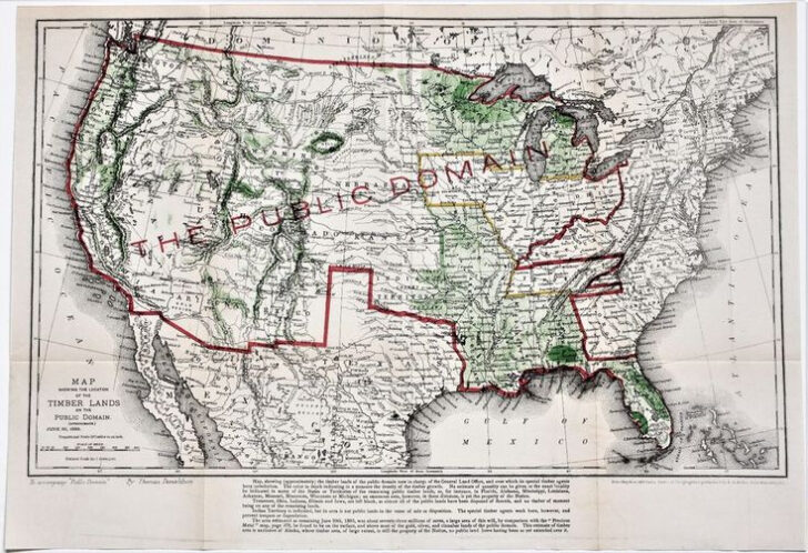 Map Of USA 1883