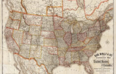 1883 US Railroad Map Reprint Vintage US Railroad Map Etsy