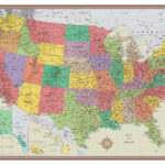 24x36 United States USA Contemporary Elite Wall Map Laminated