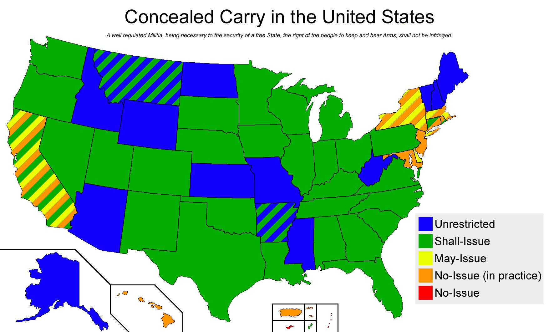 29 Concealed Carry State Map Maps Online For You