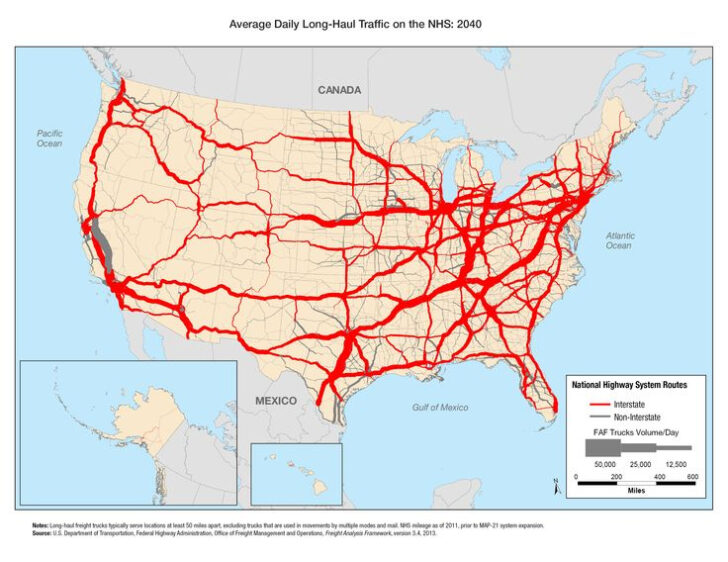 Trucker Convoy USA Route Map