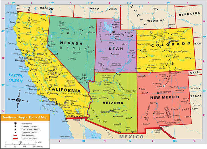 Map Southwest USA