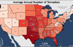 Annual And Monthly Tornado Averages For Each State maps U S Tornadoes