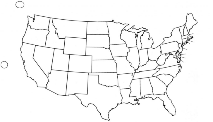 Black And White Map USA