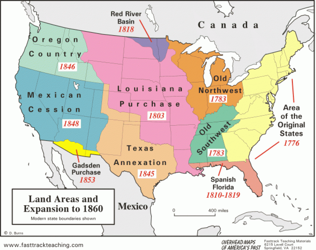 Blank Map Of United States In 1860 Printable Map