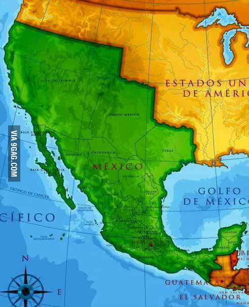 Mexico Map Before USA