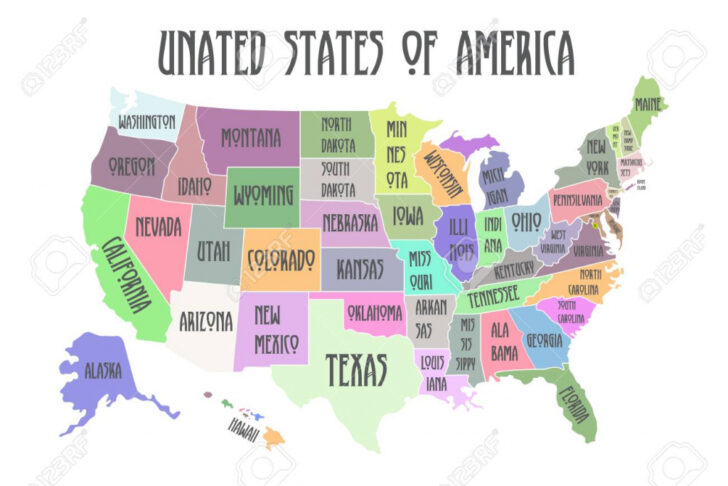 USA Maps With State Names