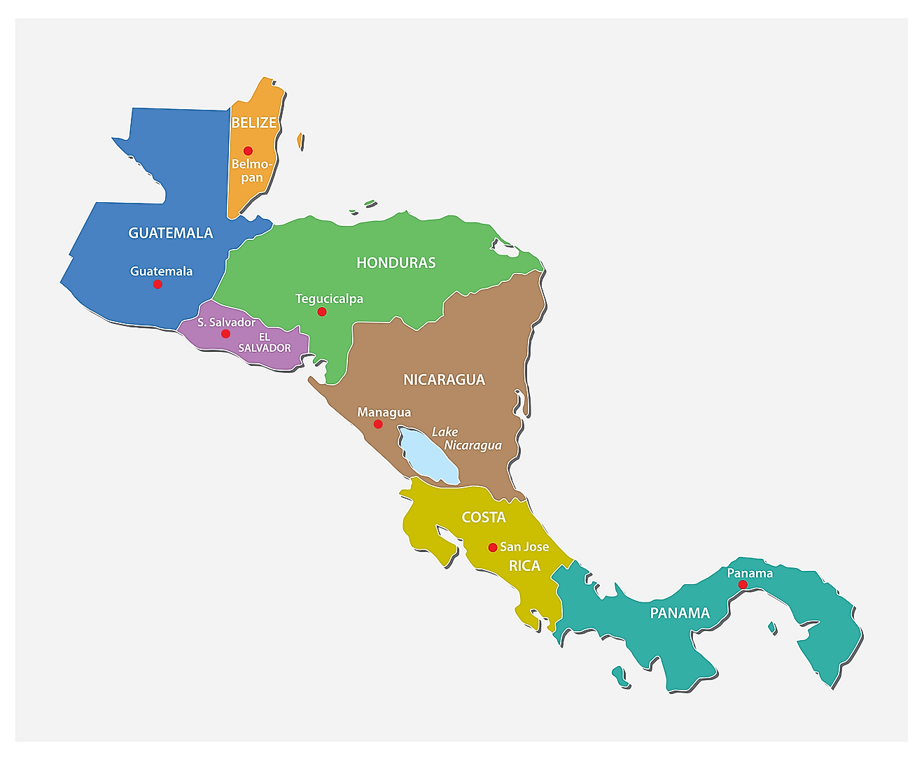 Capital Cities Of Central America WorldAtlas