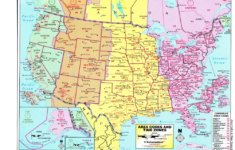 Central Time Zone Map Us With Lines Timezones New Zones State Of