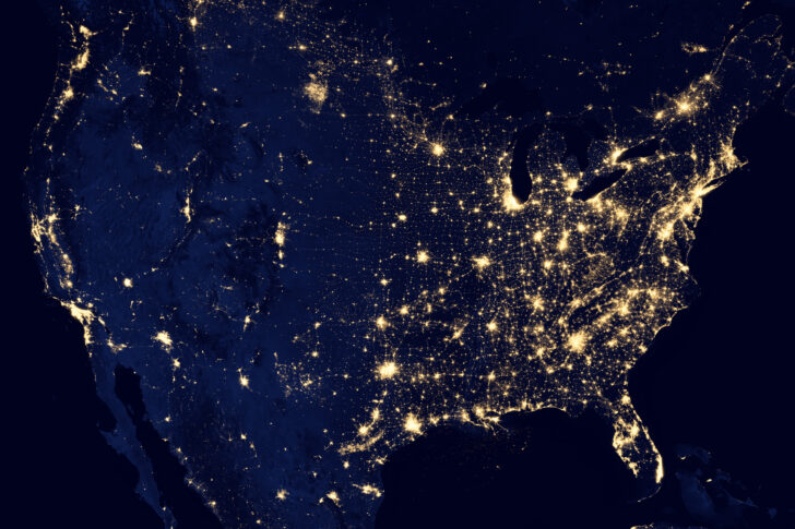 Light Map USA