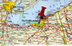 Cleveland In Ohio USA Stock Image Image Of Paper Symbol 80660601
