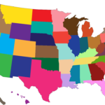 Clipart MultiColored United States Map