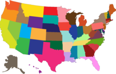 Clipart MultiColored United States Map
