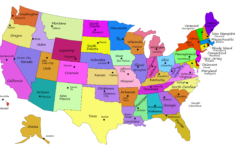 Clipart United States Map With Capitals Fixed