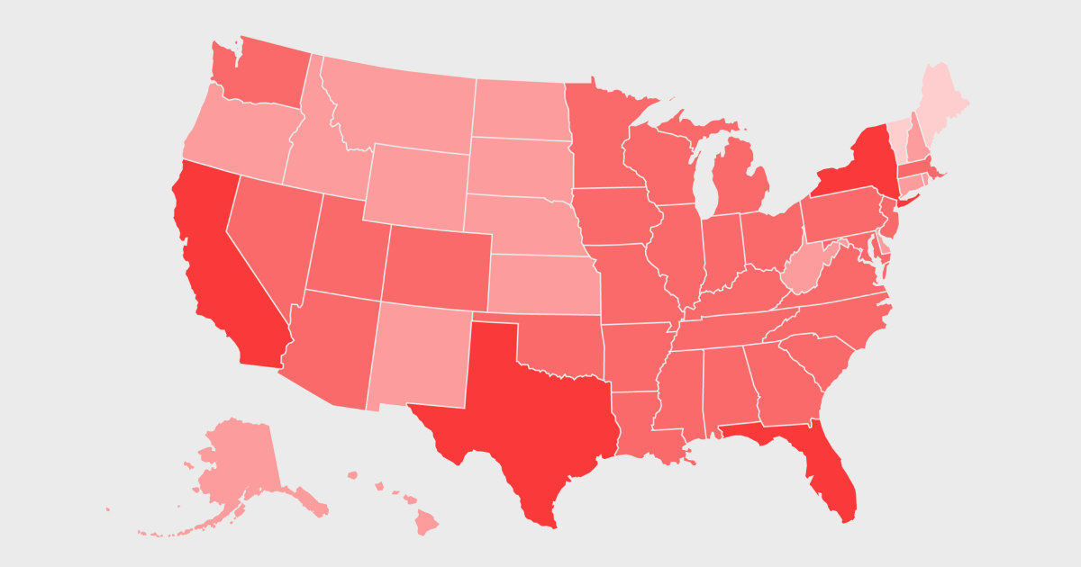 Coronavirus In The U S Map Of How Many Cases Have Been Confirmed 