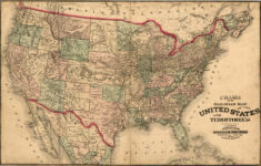 Cram s New Railroad Map Of The United States And Territories From