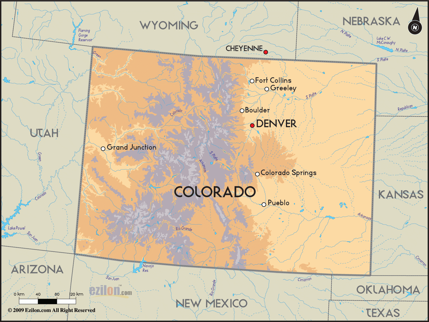 Detailed Clear Large Road Map Of Colorado And Colorado Road Maps