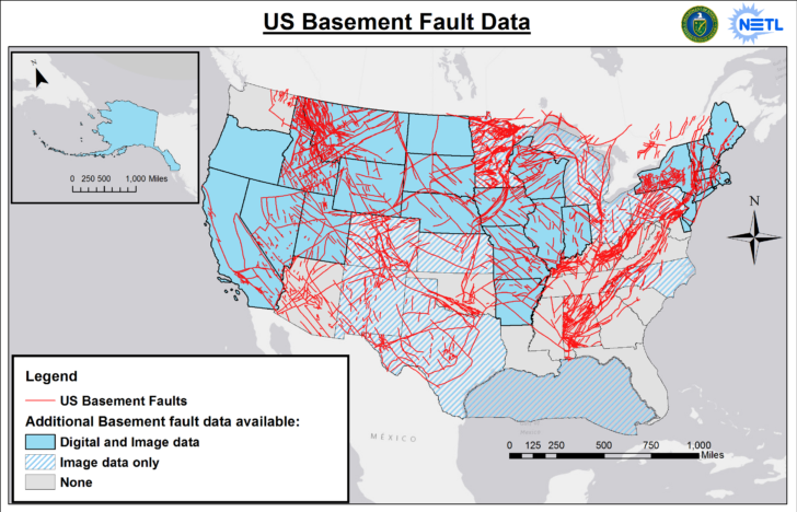 Earthquake Fault Lines USA Map