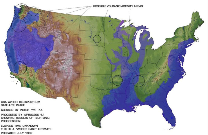 Edgar Cayce Map Of USA