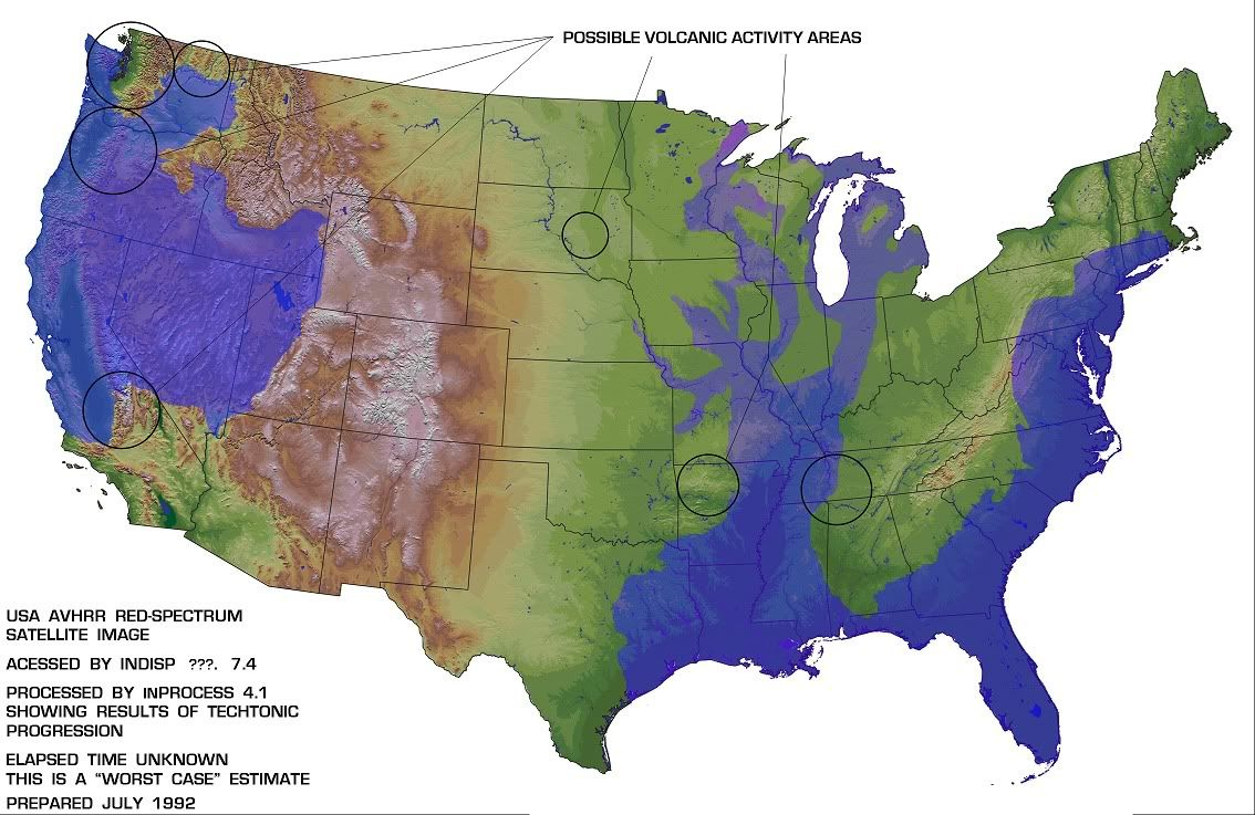 Edgar Cayce Map Of USA Printable Map Of USA