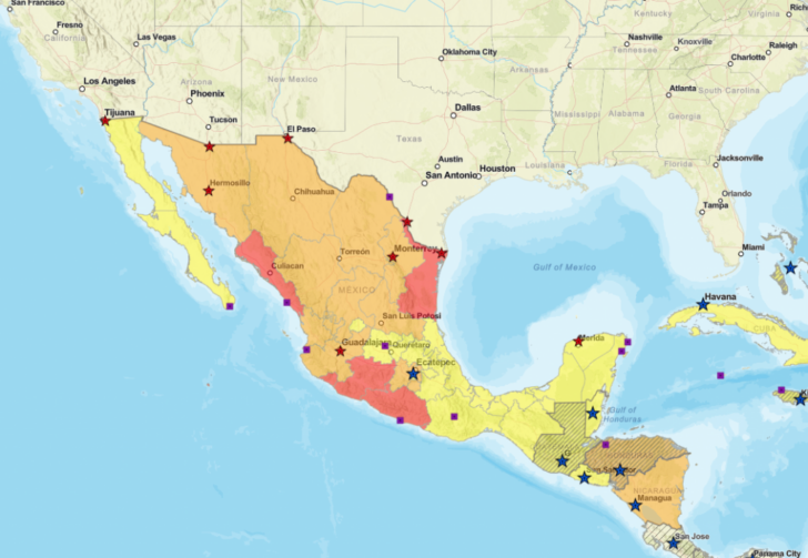 Mapa De Mexico Y USA